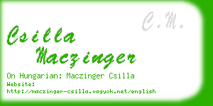csilla maczinger business card